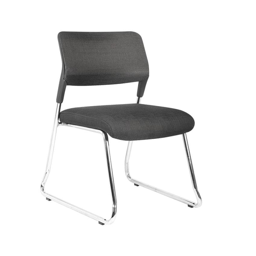 Dalenor Konferenčná stolička Evo 4S, textil, čierna